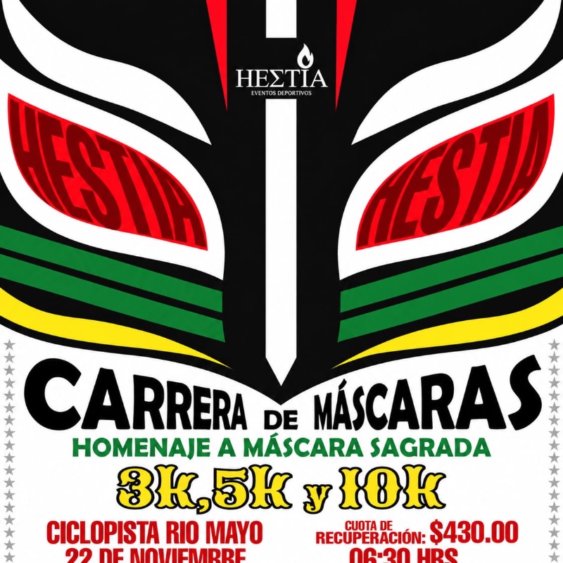 Logotipo Carrera Máscaras Homenaje a Máscara Sagrada